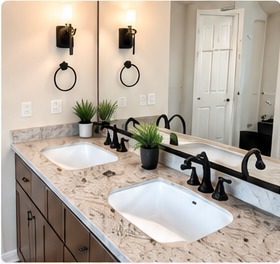 Clean bathroom vanity